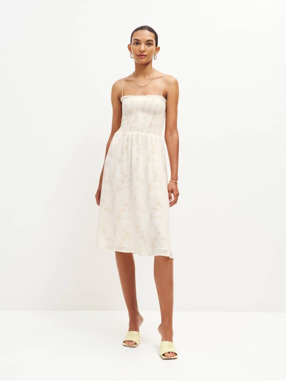 Reformation Sable Dress in Riso | Midi Dress | NWT